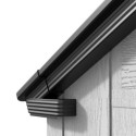 Abri de jardin en résine brossée DOCKER 5,47m² skylight + plancher - Jobu