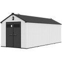 Abri de jardin en résine brossée DOCKER 14m² skylight + plancher - Jobu