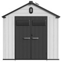 Abri de jardin en résine brossée DOCKER 14m² skylight + plancher - Jobu