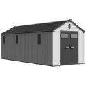 Abri de jardin en résine brossée DOCKER 14m² skylight + plancher - Jobu