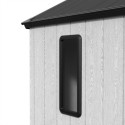 Abri de jardin en résine brossée DOCKER 14m² skylight + plancher - Jobu