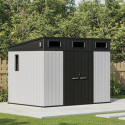 Abri de jardin en résine brossée toit monopente DOCKER 6m² + plancher - Jobu