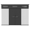 Abri de jardin en résine brossée toit monopente DOCKER 6m² + plancher - Jobu