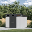 Abri de jardin en résine brossée toit monopente DOCKER 6m² + plancher - Jobu
