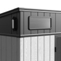 Abri de jardin en résine brossée toit monopente DOCKER 6m² + plancher - Jobu