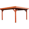 Carport OMBRA 12,53m² en bois massif avec toit bac acier HABRITA