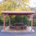 Carport OMBRA 12,53m² en bois massif avec toit bac acier HABRITA