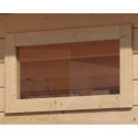 Fenêtre fixe pour sauna 122x42 cm en bois massif marron - Karibu