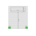 Fenêtre fixe 122x42cm en bois blanc ivoire et verre transparent pour sauna 38mm - Karibu