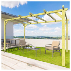 Pergola en bois massif traité autoclave 510x300cm TOURS – Maderland