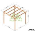 Pergola en bois massif traité autoclave 300x300cm PARIS – Maderland