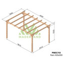 Pergola en bois massif traité autoclave 420x300cm PARIS – Maderland