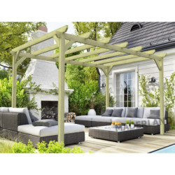 Pergola en bois massif traité autoclave 510x420cm PARIS – Maderland