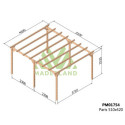 Pergola en bois massif traité autoclave 510x420cm PARIS – Maderland