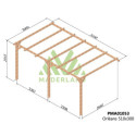 Pergola adossée en bois massif traité autoclave 510x300cm ORLEANS – Maderland
