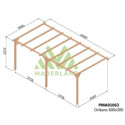 Pergola adossée en bois massif traité autoclave 600x300cm ORLEANS – Maderland