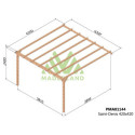 Pergola adossée en bois massif traité autoclave 420x420cm SAINT-DENIS – Maderland