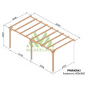 Pergola adossée en bois massif traité autoclave 600x300cm NARBONNE – Maderland
