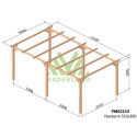 Carport autoportant en bois massif traité autoclave 510x300cm NANTERRE – Maderland