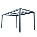 Pergola adossée en aluminium et polycarbonate 392x305cm Lina - Cerland	