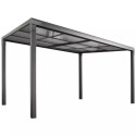 Pergola adossée en aluminium et polycarbonate 392x305cm Lina - Cerland	