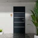 Porte d'entrée Lisandre en aluminium 96x218cm - gris anthracite - poussant gauche - X-METAL