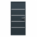 Porte d'entrée Lisandre en aluminium 96x218cm - gris anthracite - poussant gauche - X-METAL
