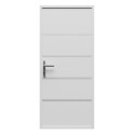 Porte d'entrée Lisandre en aluminium 96x218cm - blanc - poussant droit - X-METAL