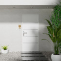 Porte d'entrée Lisandre en aluminium 96x218cm - blanc - poussant droit - X-METAL