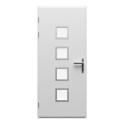 Porte d'entrée Nova en aluminium 96x218cm - gris anthracite - poussant droit - X-METAL