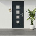 Porte d'entrée Nova en aluminium 96x218cm - gris anthracite - poussant gauche - X-METAL