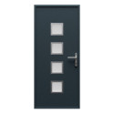 Porte d'entrée Nova en aluminium 96x218cm - gris anthracite - poussant gauche - X-METAL