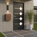 Porte d'entrée Axium en aluminium 96x218cm - gris anthracite - poussant droit - X-METAL