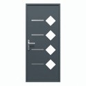 Porte d'entrée Axium en aluminium 96x218cm - gris anthracite - poussant droit - X-METAL