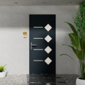 Porte d'entrée Axium en aluminium 96x218cm - gris anthracite - poussant droit - X-METAL