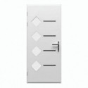 Porte d'entrée Axium en aluminium 96x218cm - gris anthracite - poussant droit - X-METAL