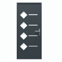 Porte d'entrée Axium en aluminium 96x218cm - gris anthracite - poussant gauche - X-METAL