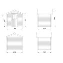 Abri de jardin en bois traité Pablo 1 - madriers 19mm - WhiteWood
