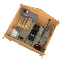 Abri de jardin en bois traité Pablo 1 - madriers 19mm - WhiteWood