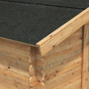 Abri de jardin en bois traité 8,76m² Valence 2 - madriers 28mm - WhiteWood