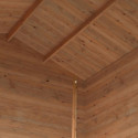 Abri de jardin en bois traité 8,76m² Valence 2 - madriers 28mm - WhiteWood