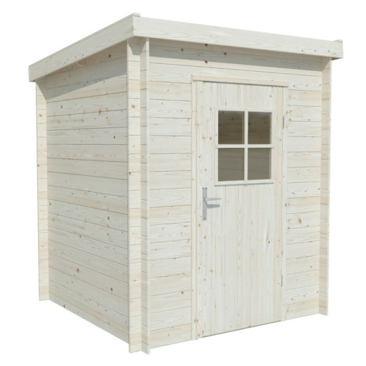 Abri de jardin en bois brut 3m² Zoé 1 - madriers 19mm - WhiteWood