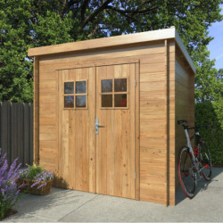 Abri de jardin en bois traité 4,66m² Zoé 2 - madriers 19mm - WhiteWood
