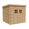 Abri de jardin en bois traité 4,66m² Zoé 2 - madriers 19mm - WhiteWood