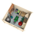 Abri de jardin en bois brut 8,8m² Lola 1 - madriers 28mm - WhiteWood