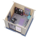 Bureau de jardin en bois brut 8,22m² Lydia - madriers 28mm - WhiteWood