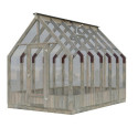 Serre de jardin 8,7m² Emilia en bois traité et verre trempé - Palmako