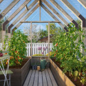 Serre de jardin 8,7m² Emilia en bois traité et verre trempé - Palmako
