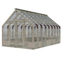 Serre de jardin 14,5m² Emilia en bois traité et verre trempé - Palmako