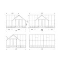 Serre de jardin 22,9m² Emilia en bois traité et verre trempé - Palmako